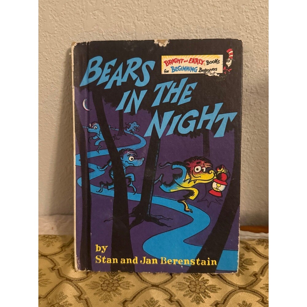 Vintage 1971 Kids Book: Berenstain Bears Night Berenstain Beginner Kids Classic